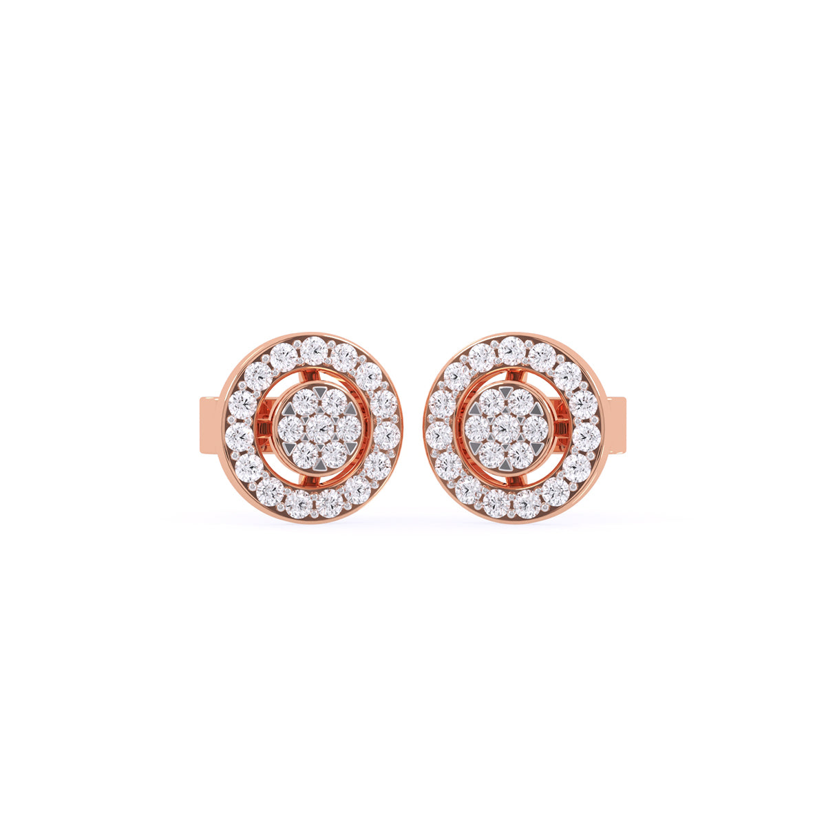 Lab Grown Diamond Cluster Halo Elegant Studs